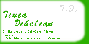 timea dehelean business card